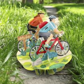 Cycling 3D Greetings Card