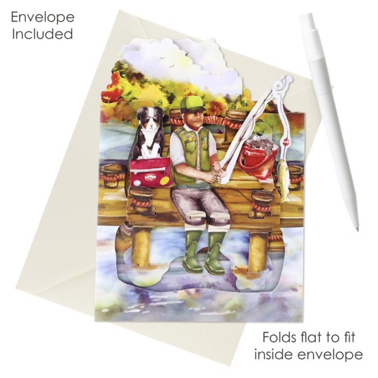 Fishing 3D Swing Card