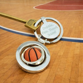 Personalised Basketball Spinning Keyring