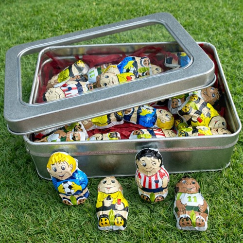 Chocolate Football Gift Tin Chocolate Football Gift Tin