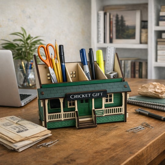 Cricket Pavilion Desk Tidy