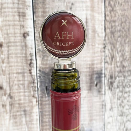 Personalised Cricket Ball Bottle Stopper