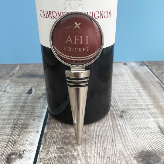 Personalised Cricket Ball Bottle Stopper