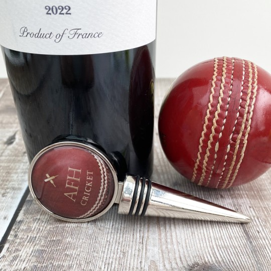 Personalised Cricket Ball Bottle Stopper