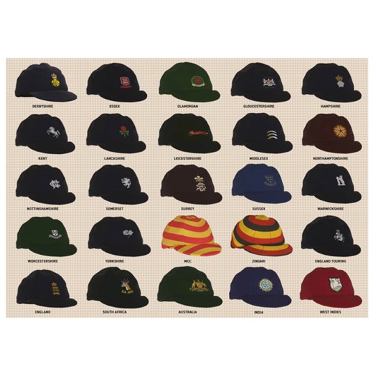 Vintage Cricket Caps 1000 Piece Jigsaw