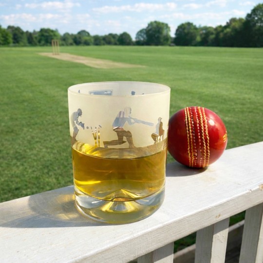 Etched Glass Cricket Tumbler