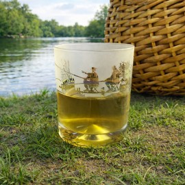 Etched Glass Fisherman's Tumbler