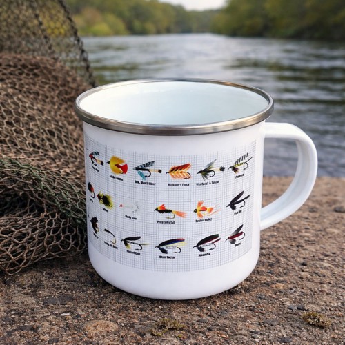 Fly Fishing Enamel Mug Fly Fishing Enamel Mug