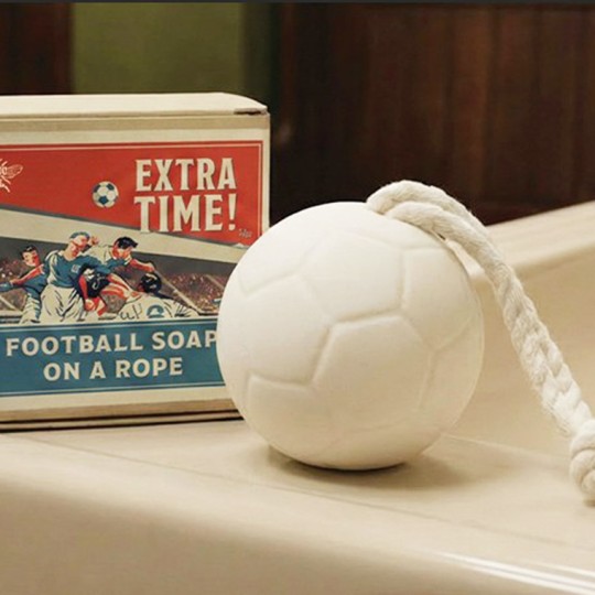 Football Soap on a Rope