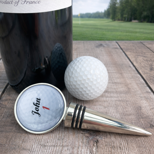 Personalised Golf Ball Bottle Stopper