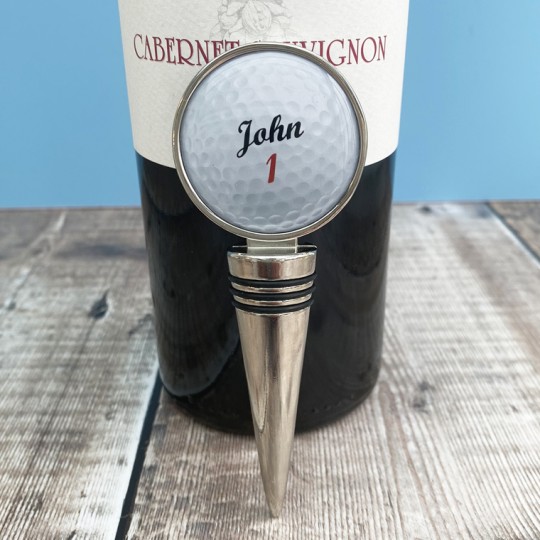 Personalised Golf Ball Bottle Stopper