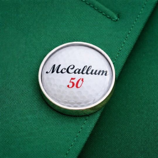 Personalised Golf Ball Lapel Pin Badge