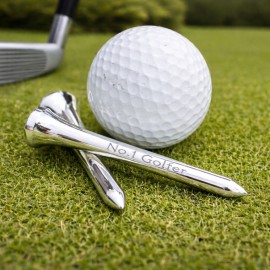 Personalised Silver Plated Golf Tees
