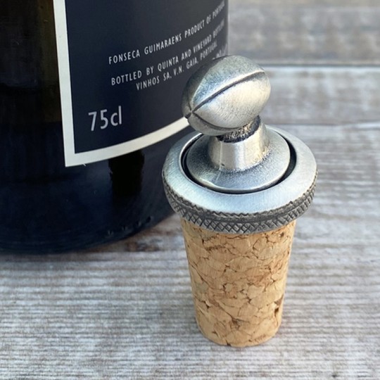 Pewter Rugby Ball Bottle Stopper