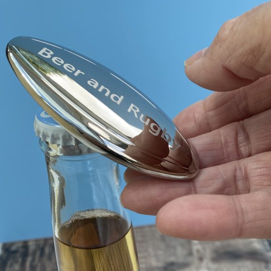 Personalised Rugby Ball Bottle Opener