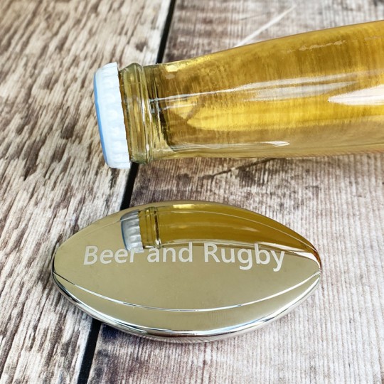 Personalised Rugby Ball Bottle Opener