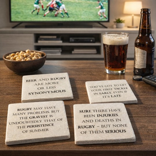 Famous Rugby Quotes Coasters