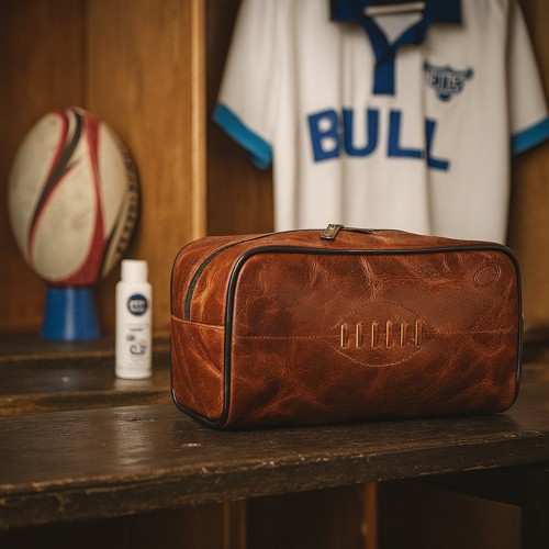 Leather Rugby Wash Bag