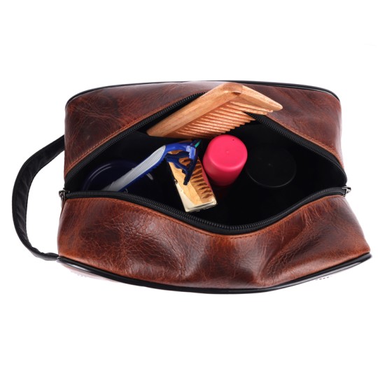 Leather Rugby Wash Bag