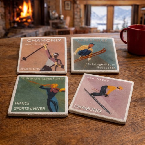Ski Coasters set of 4