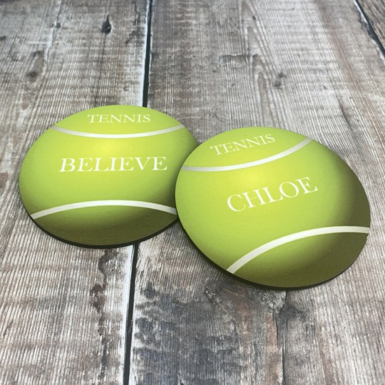 Personalised Tennis Ball Coaster