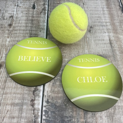 Personalised Tennis Ball Coaster
